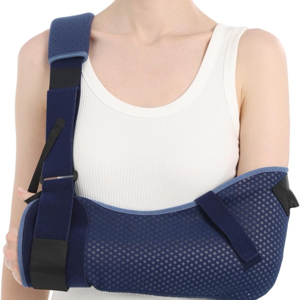 Adjustable Navy Arm Sling with Padded Shoulder Support
